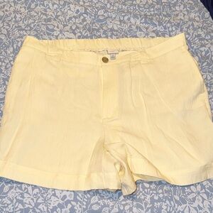 a new day Cream Color Women's Linen-Blend Shorts
